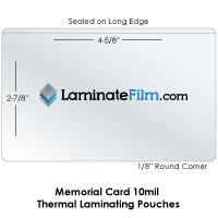 Memorial Card 10 Mil Laminating Pouches 2-7/8" x 4-5/8"