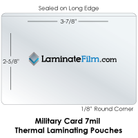 Military Card 7 Mil Laminating Pouches 2-5/8" x 3-7/8"