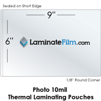 Photo 10 Mil 6" x 9" Thermal Laminating Pouches